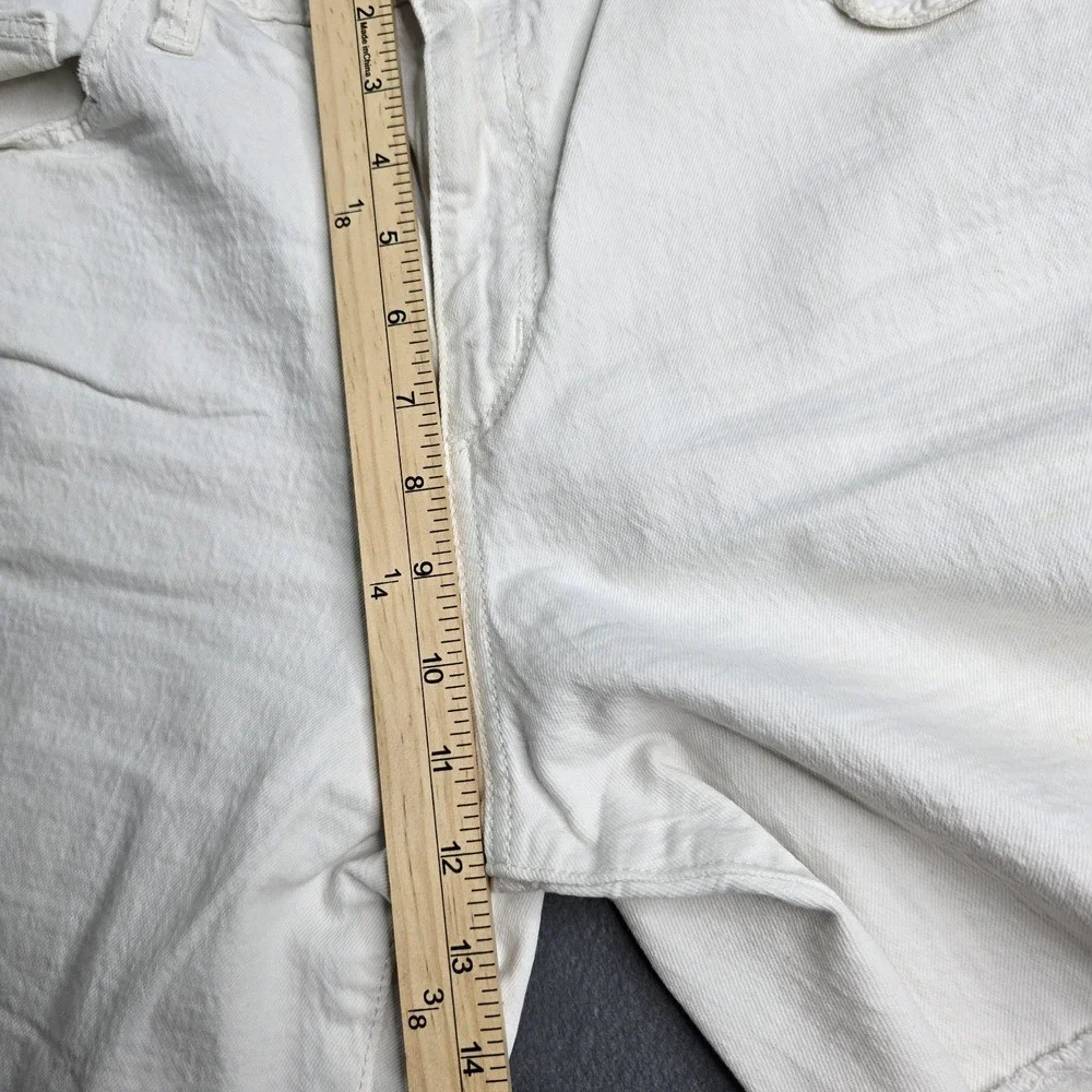 Universal Thread Women's Vintage Bermuda Jean Shorts Size 14 White EUC raw Hem - Picture 7 of 11